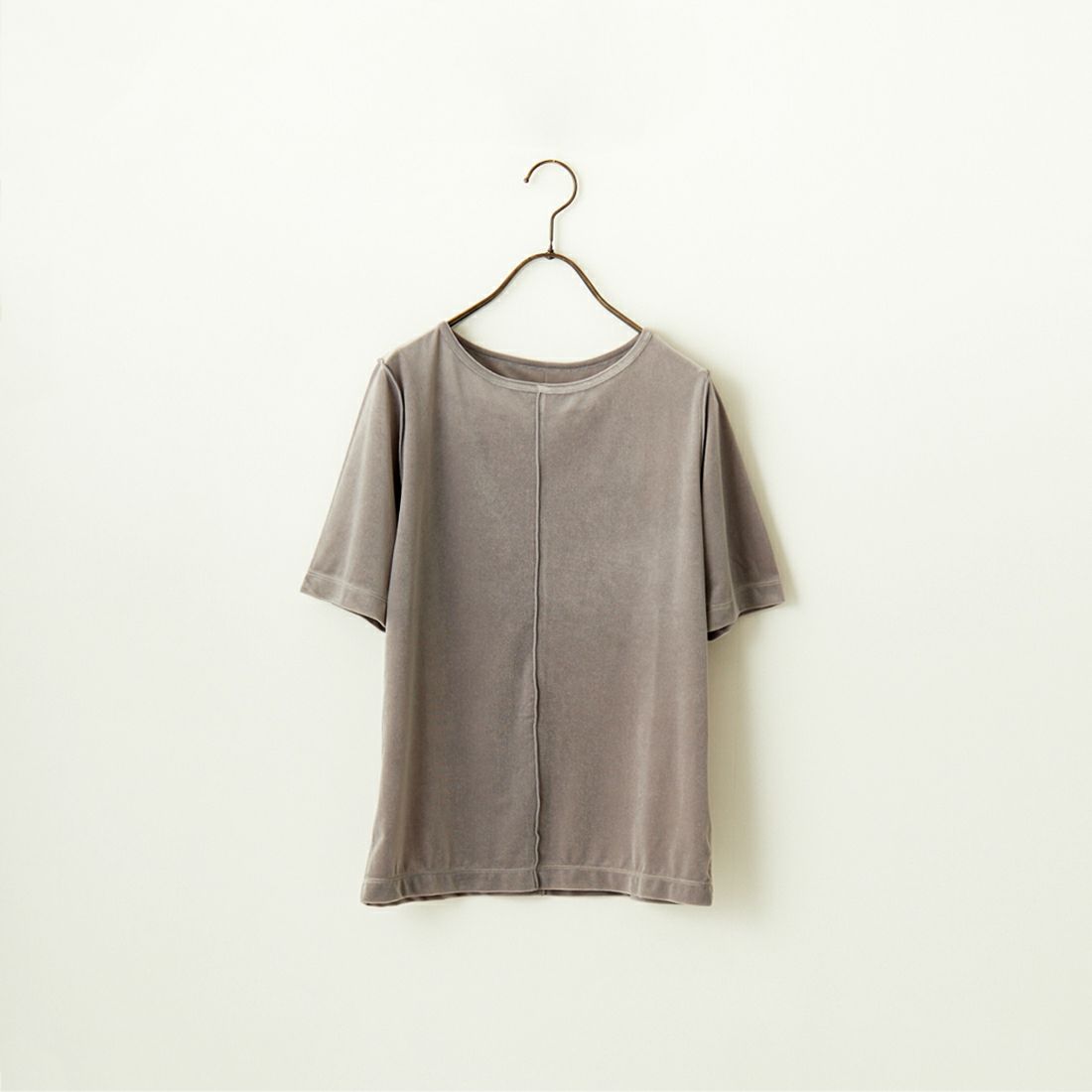 By/m [バイエム] ショートスリーブ シアーベロアTシャツ [24412030] 07 GRAY
