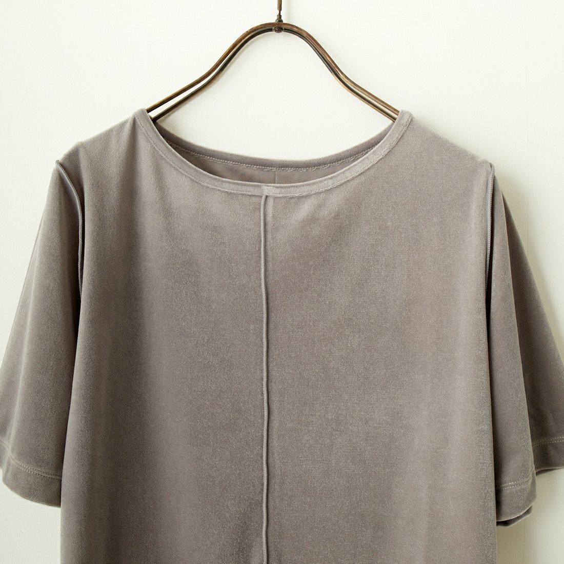 By/m [バイエム] ショートスリーブ シアーベロアTシャツ [24412030] 07 GRAY