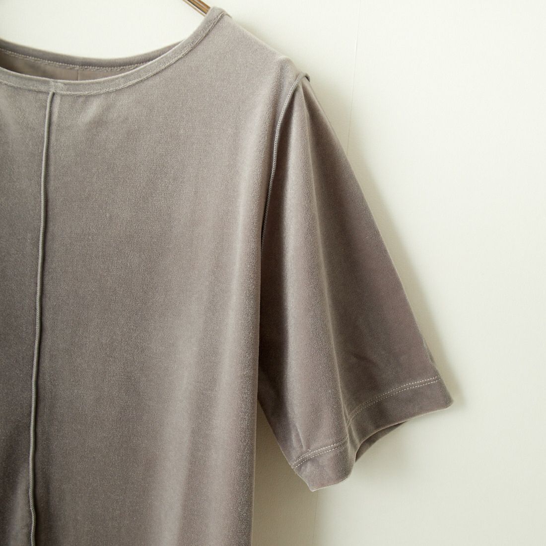 By/m [バイエム] ショートスリーブ シアーベロアTシャツ [24412030] 07 GRAY