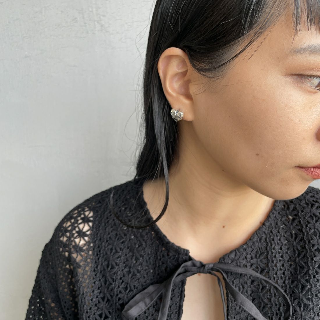 aura [オーラ] ヴィンテージハートピアス [A-P009] SILVER