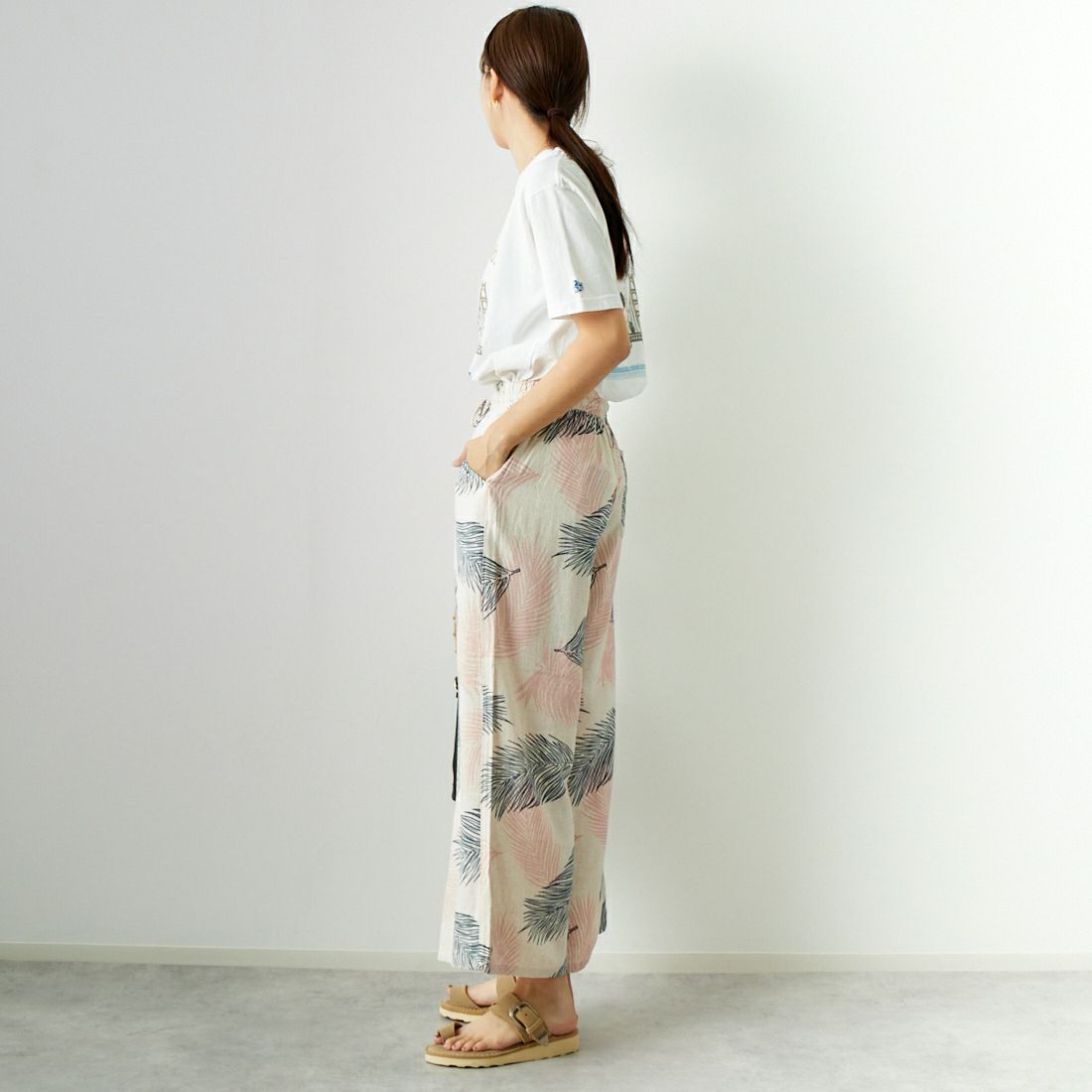 The Endless Summer [エンドレスサマー] ゴールデンゲートブリッジTシャツ [CS-24574341] 07 WHITE &&モデル身長：167cm 着用サイズ：S&&
