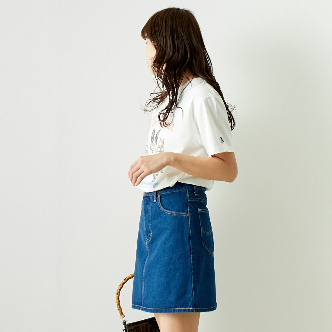 The Endless Summer [エンドレスサマー] ゴールデンゲートブリッジTシャツ [CS-24574341] 07 WHITE &&モデル身長：167cm 着用サイズ：S&&