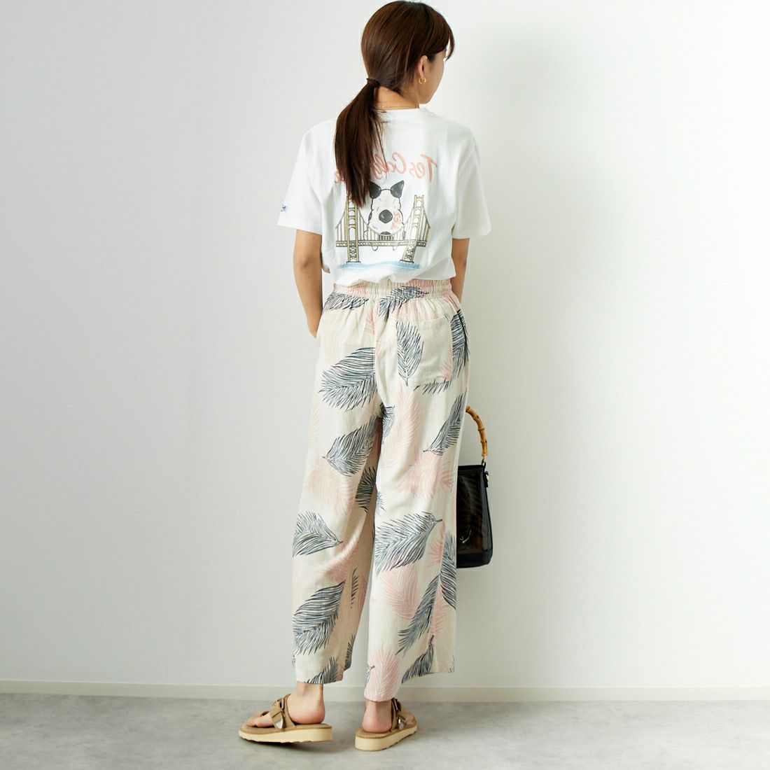The Endless Summer [エンドレスサマー] ゴールデンゲートブリッジTシャツ [CS-24574341] 07 WHITE &&モデル身長：167cm 着用サイズ：S&&