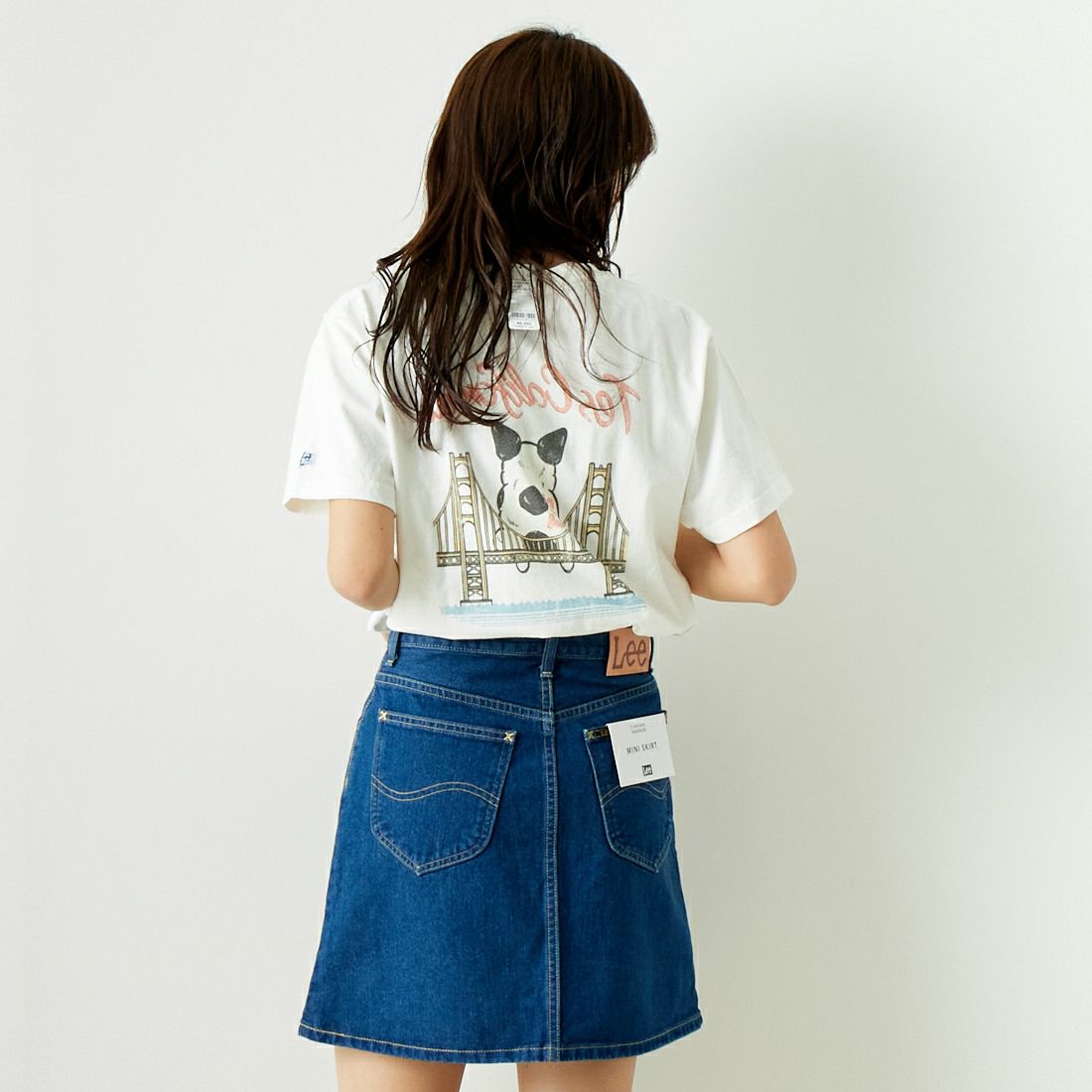 The Endless Summer [エンドレスサマー] ゴールデンゲートブリッジTシャツ [CS-24574341] 07 WHITE &&モデル身長：167cm 着用サイズ：S&&
