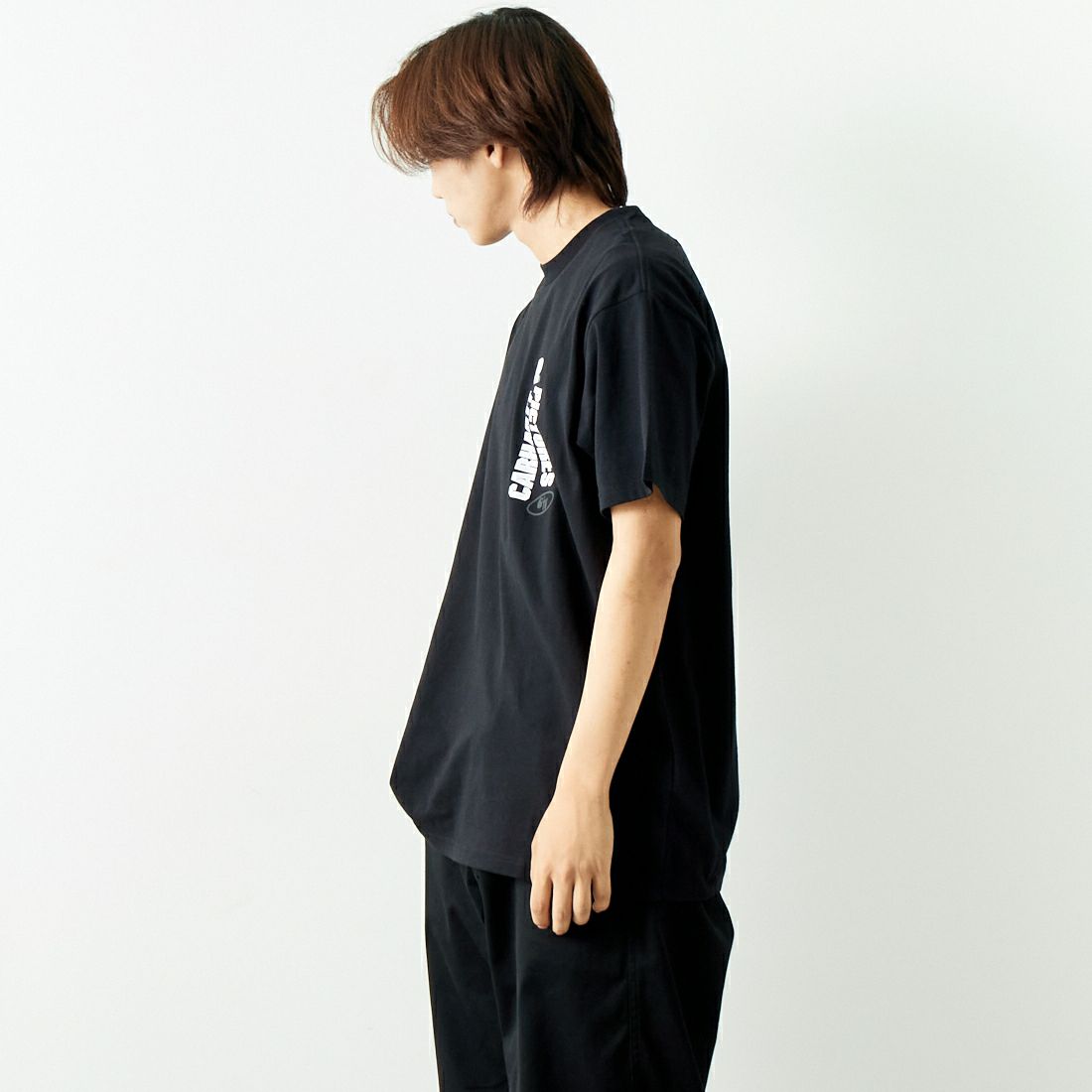 carhartt WIP [カーハートダブリューアイピー] ショートスリーブ WIPピクチャーズTシャツ [I033263] BLACK &&モデル身長：179cm 着用サイズ：L&&