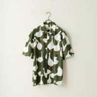 33Degrees [サーティスリーディグリーズ] ダックパターンショートスリーブシャツ [TH-3778] M KHAKI