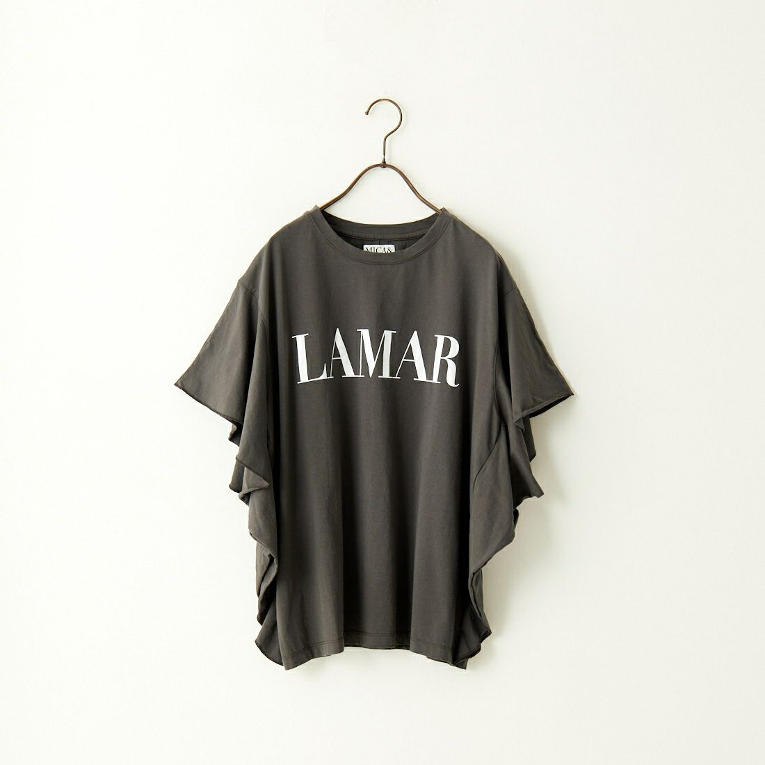 MICA&DEAL [マイカアンドディール] LAMAR ロゴフリルTシャツ [0124209153] CHARCOAL