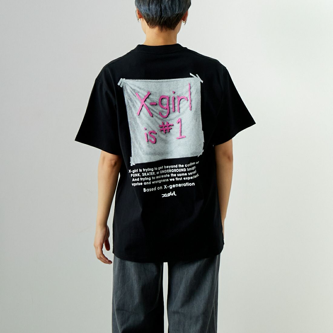 BLACK&&モデル身長：160cm 着用サイズ：M&&