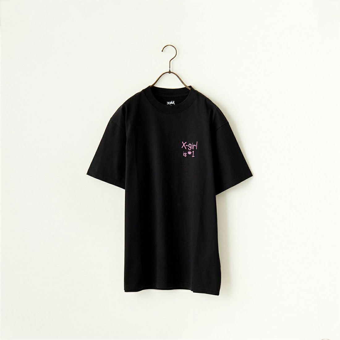 X-girl [エックスガール] フラッグショートスリーブTシャツ [105242011035] BLACK