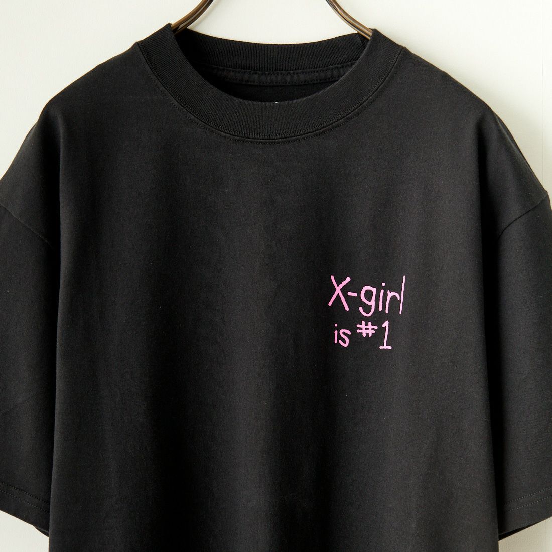 X-girl [エックスガール] フラッグショートスリーブTシャツ [105242011035] BLACK
