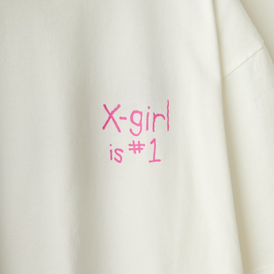 X-girl [エックスガール] フラッグショートスリーブTシャツ [105242011035] WHITE