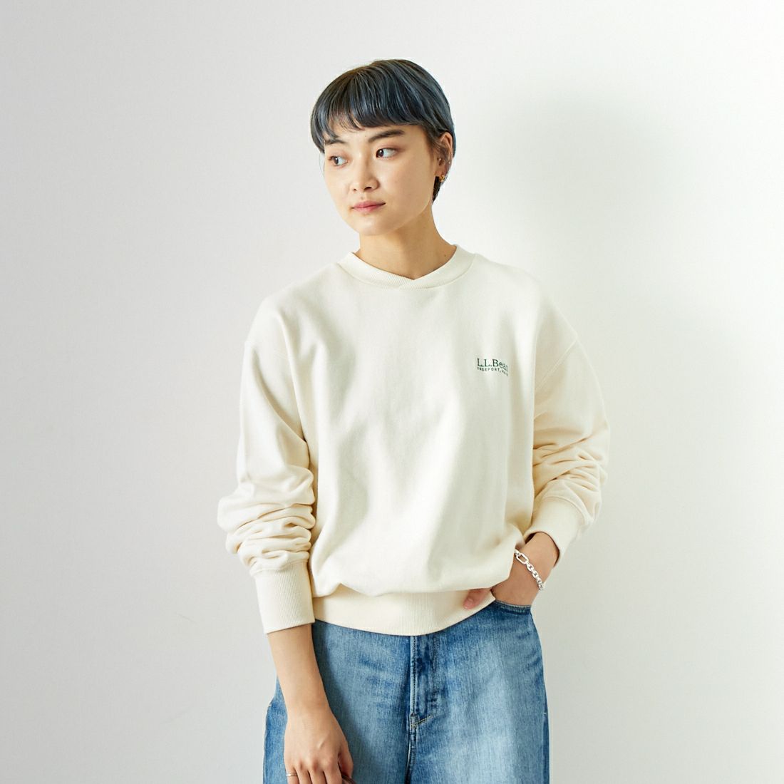 09 ECRU&&モデル身長：160cm 着用サイズ：M&&