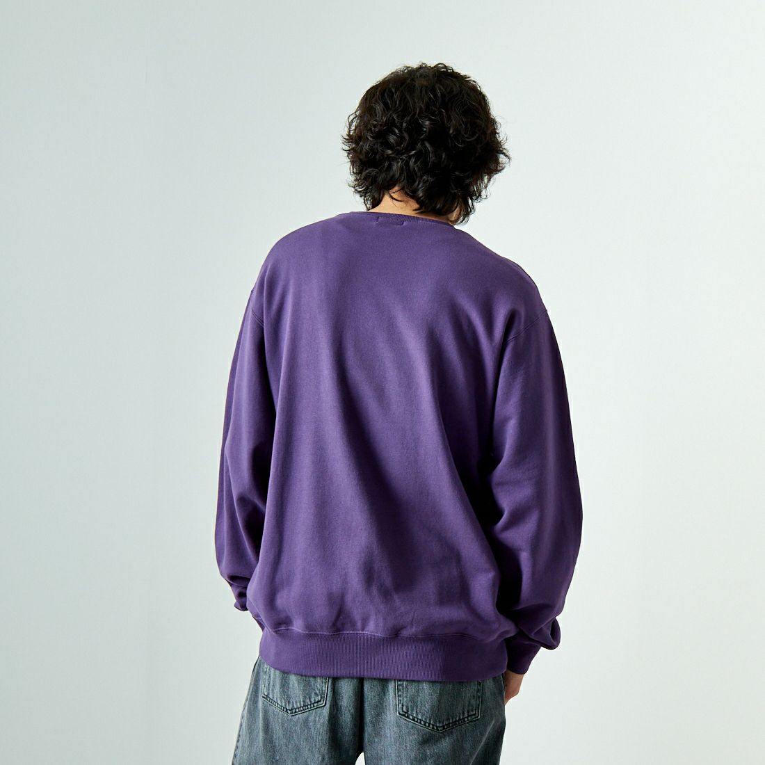 L.L.BEAN [エルエルビーン] スミスフィールド クルーネックスウェットシャツ [4475-7048] 80 PURPLE &&モデル身長：173cm 着用サイズ：L&&