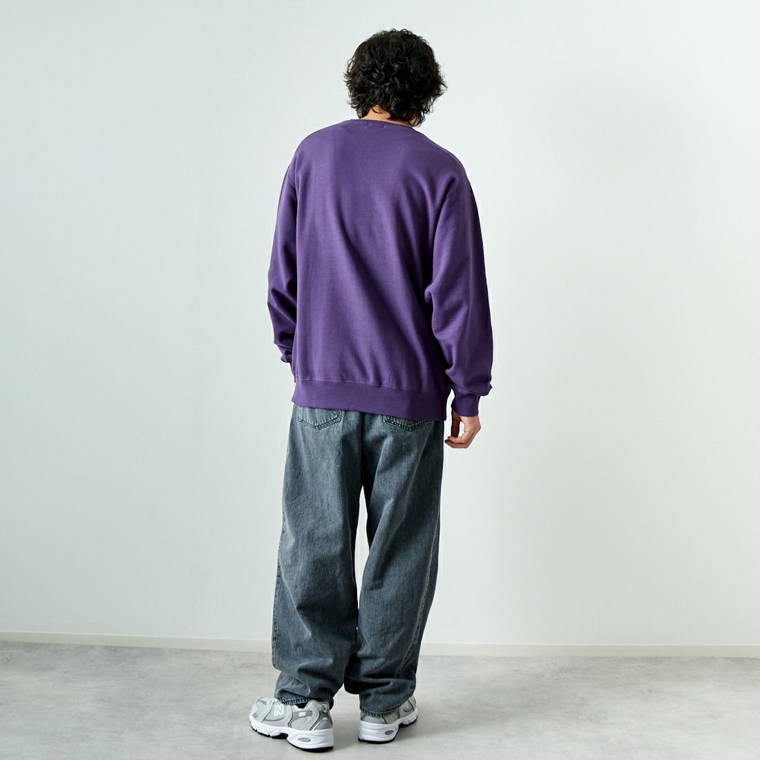 L.L.BEAN [エルエルビーン] スミスフィールド クルーネックスウェットシャツ [4475-7048] 80 PURPLE &&モデル身長：173cm 着用サイズ：L&&