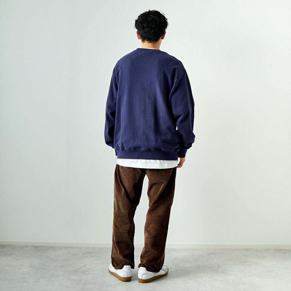 L.L.BEAN [エルエルビーン] スミスフィールド クルーネックスウェットシャツ [4475-7048] 67 NAVY &&モデル身長：168cm 着用サイズ：L&&