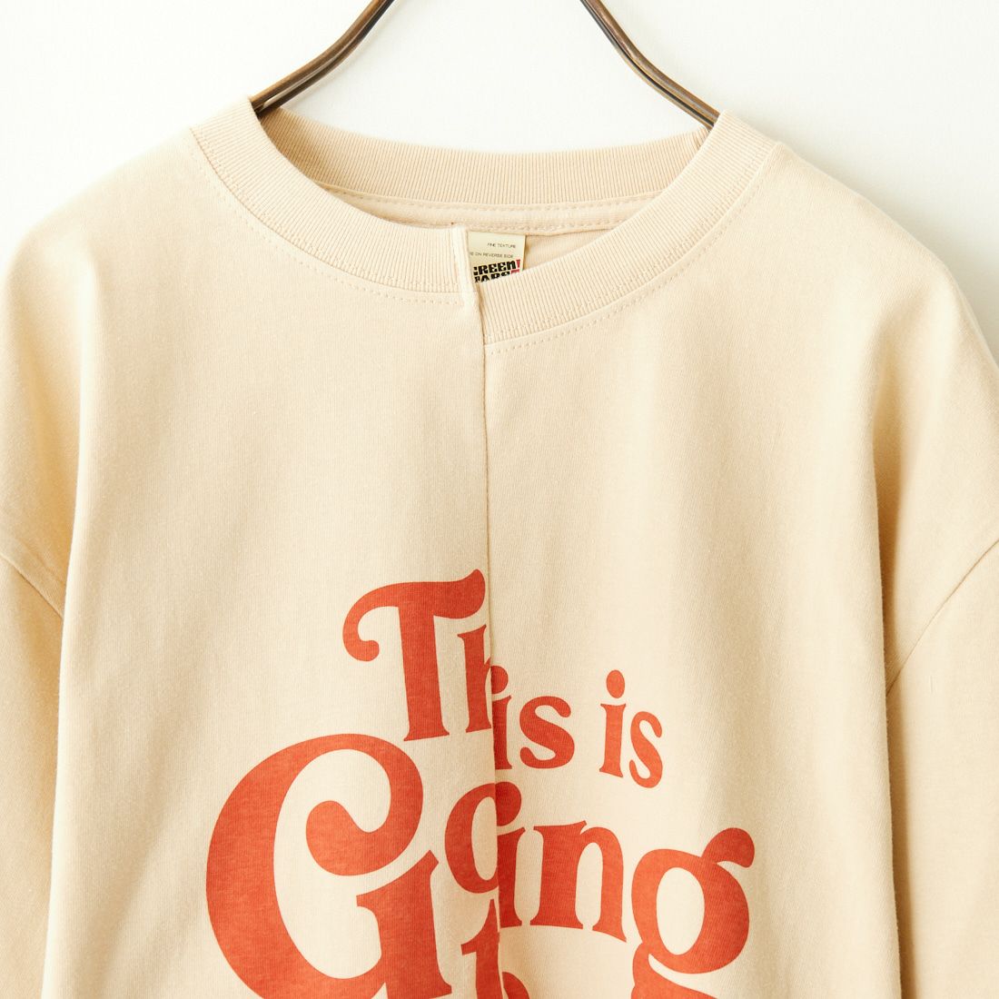 SCREEN STARS [スクリーンスターズ] 別注 リメイクプリントTシャツ [2422-RMPTIN-JF] BEIGE