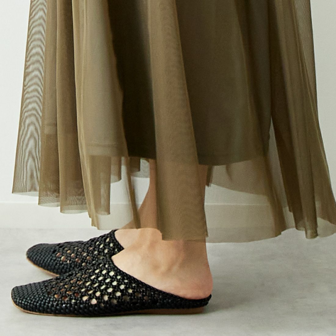 CHIGNON [シニヨン] チュールサーキュラースカート [2643-484KK] KHAKI