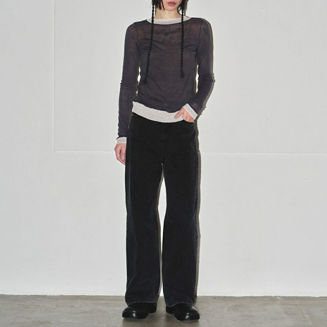 TODAYFUL [トゥデイフル] ハイゲージレイヤードロングTシャツ [12420606] C/GRY