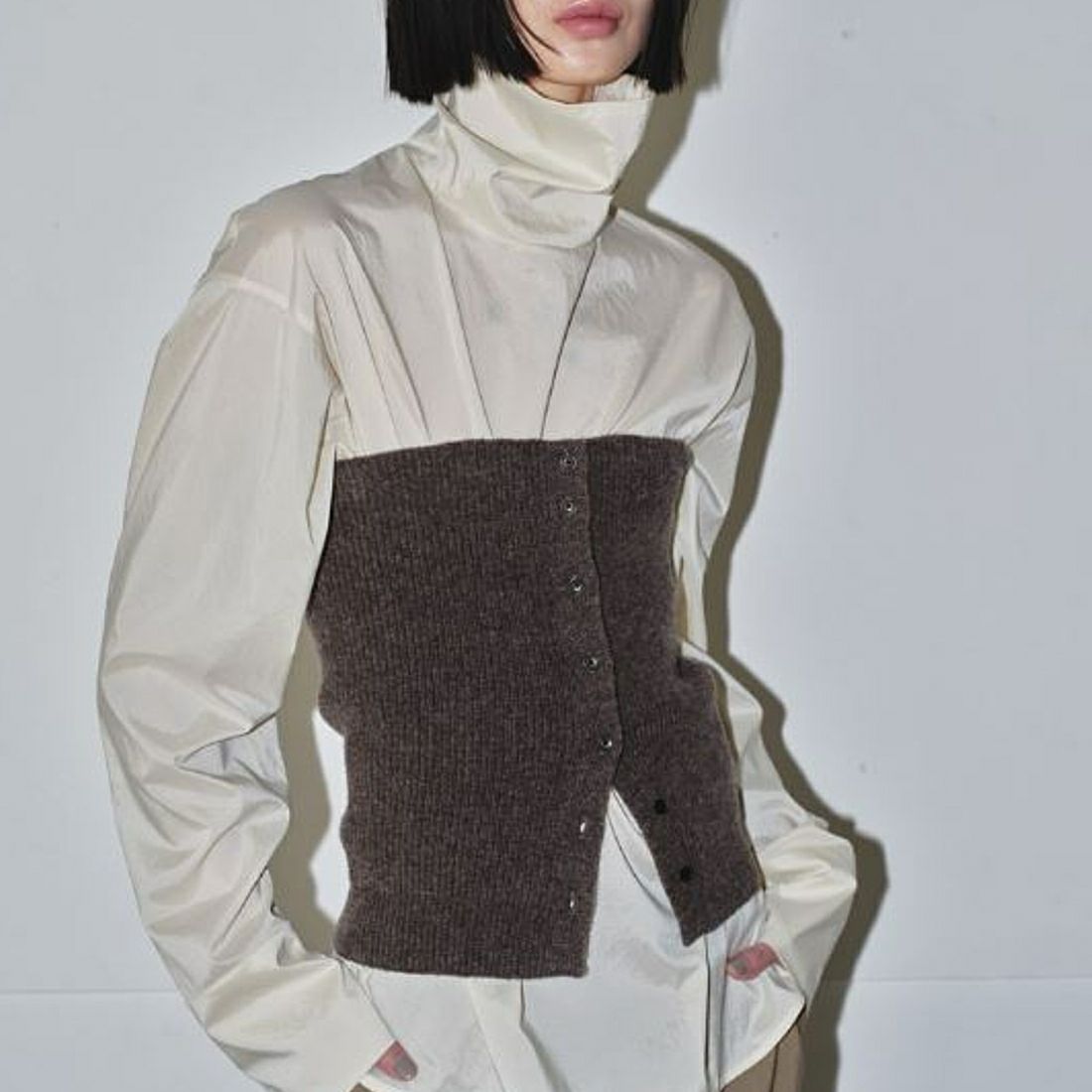 todayful ストライプギャザービスチェ