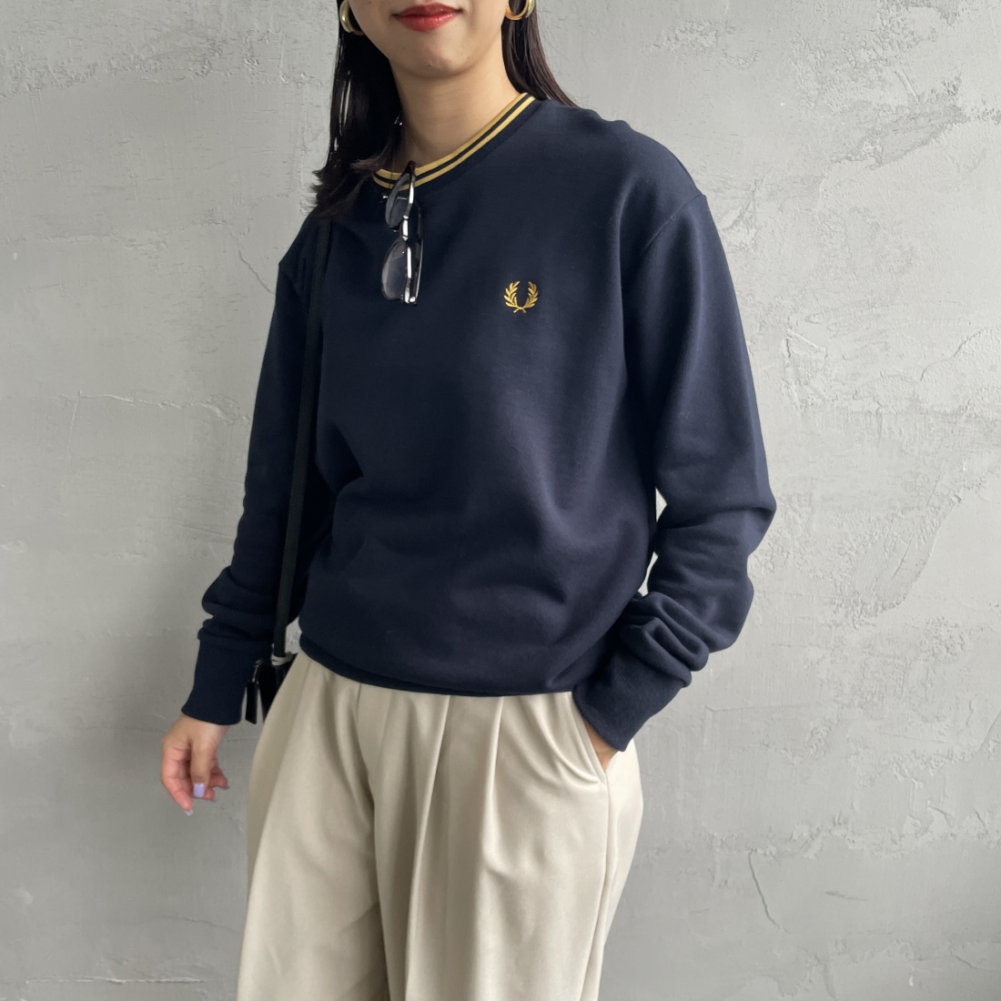 FRED PERRY [フレッドペリー] 別注 ツインティップライン ワンポイント 