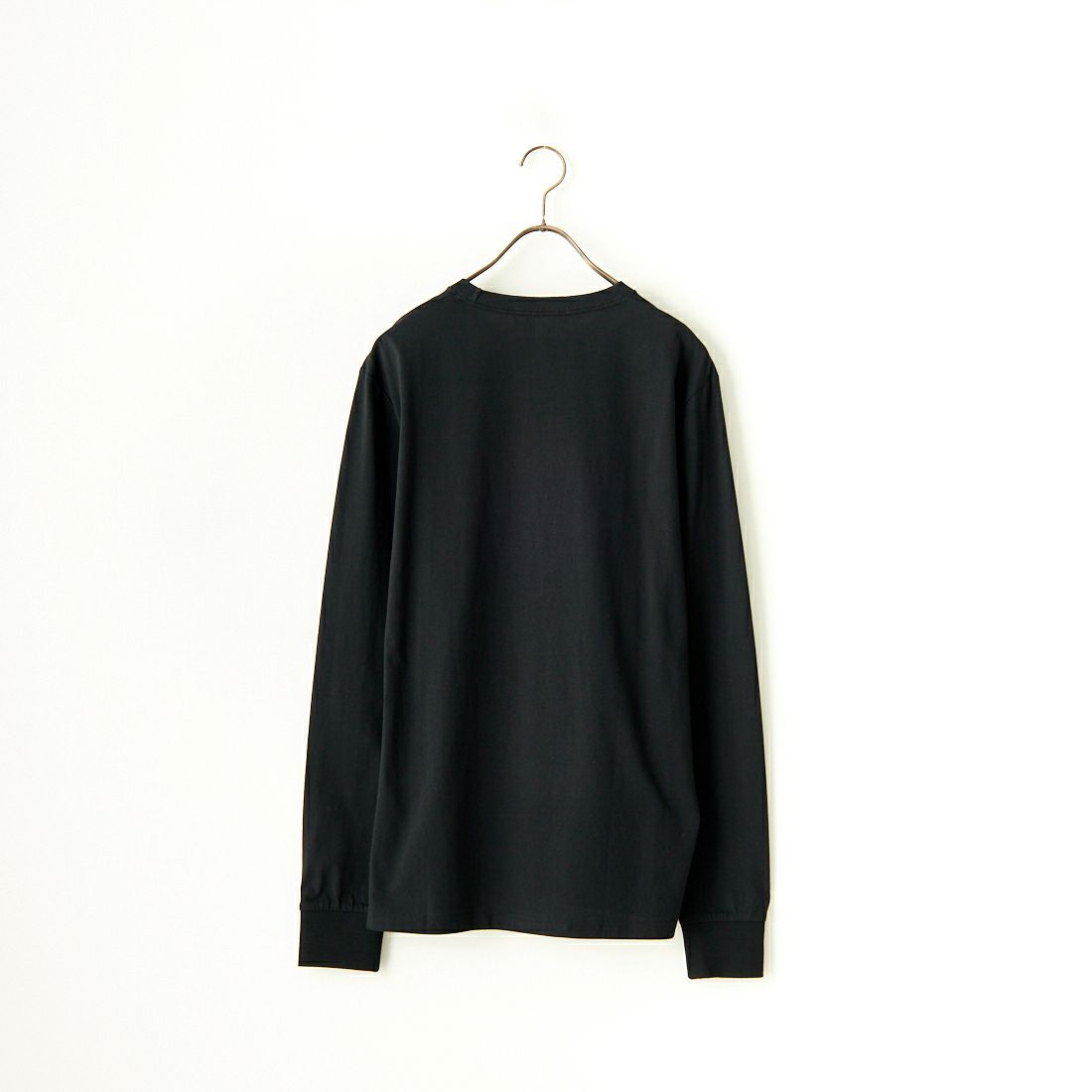 FRED PERRY [フレッドペリー] ワンポイントロゴ刺繍 ロングスリーブリンガーTシャツ [M8700] 102 BLACK