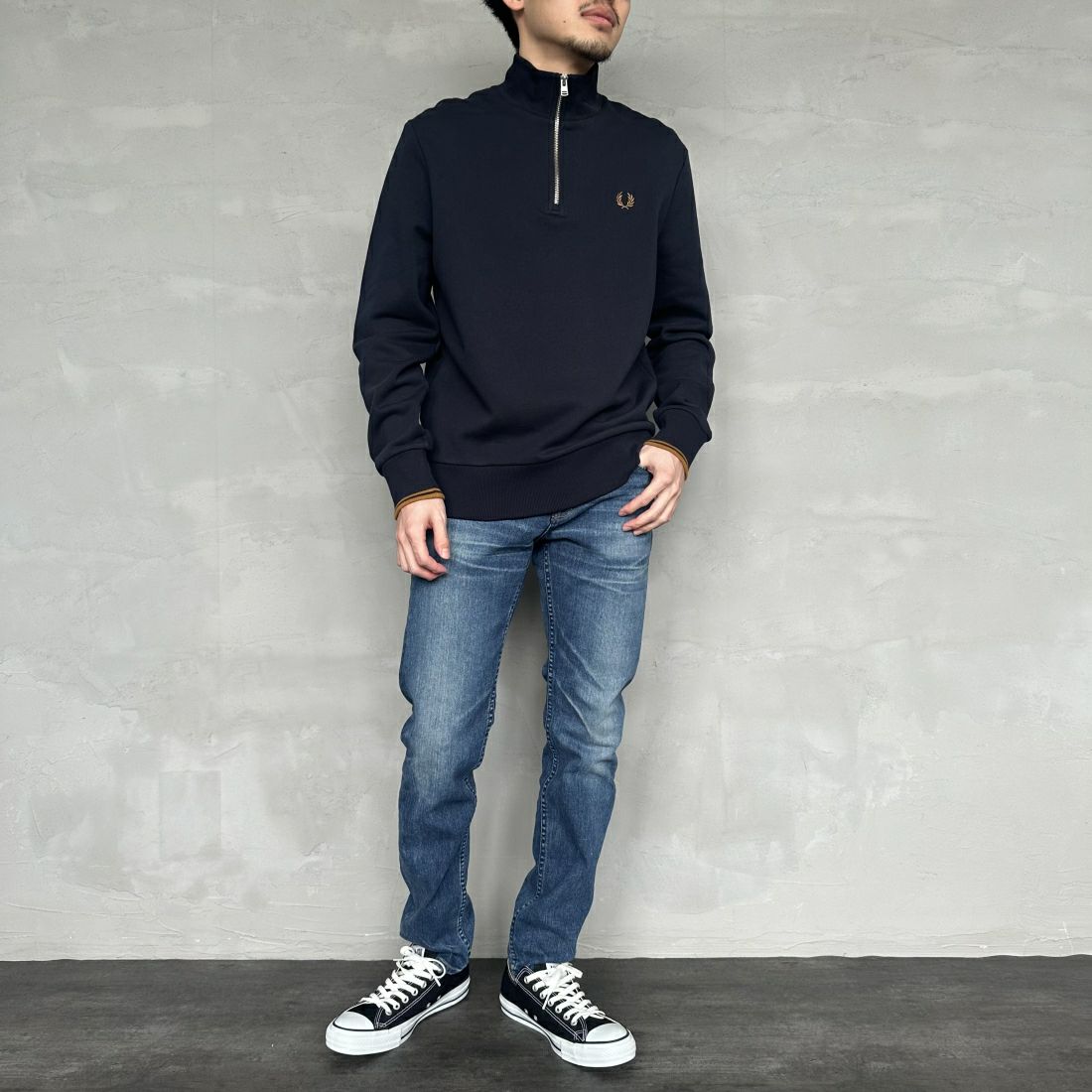 FRED PERRY [フレッドペリー] ワンポイントロゴ刺繍 ハーフ