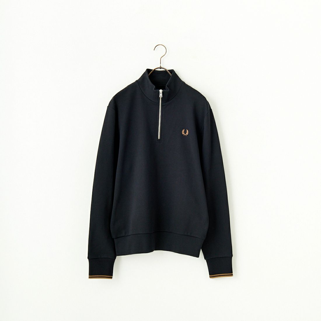 FRED PERRY [フレッドペリー] ワンポイントロゴ刺繍 ハーフジップスウェット [M3574] Z60 SHADED