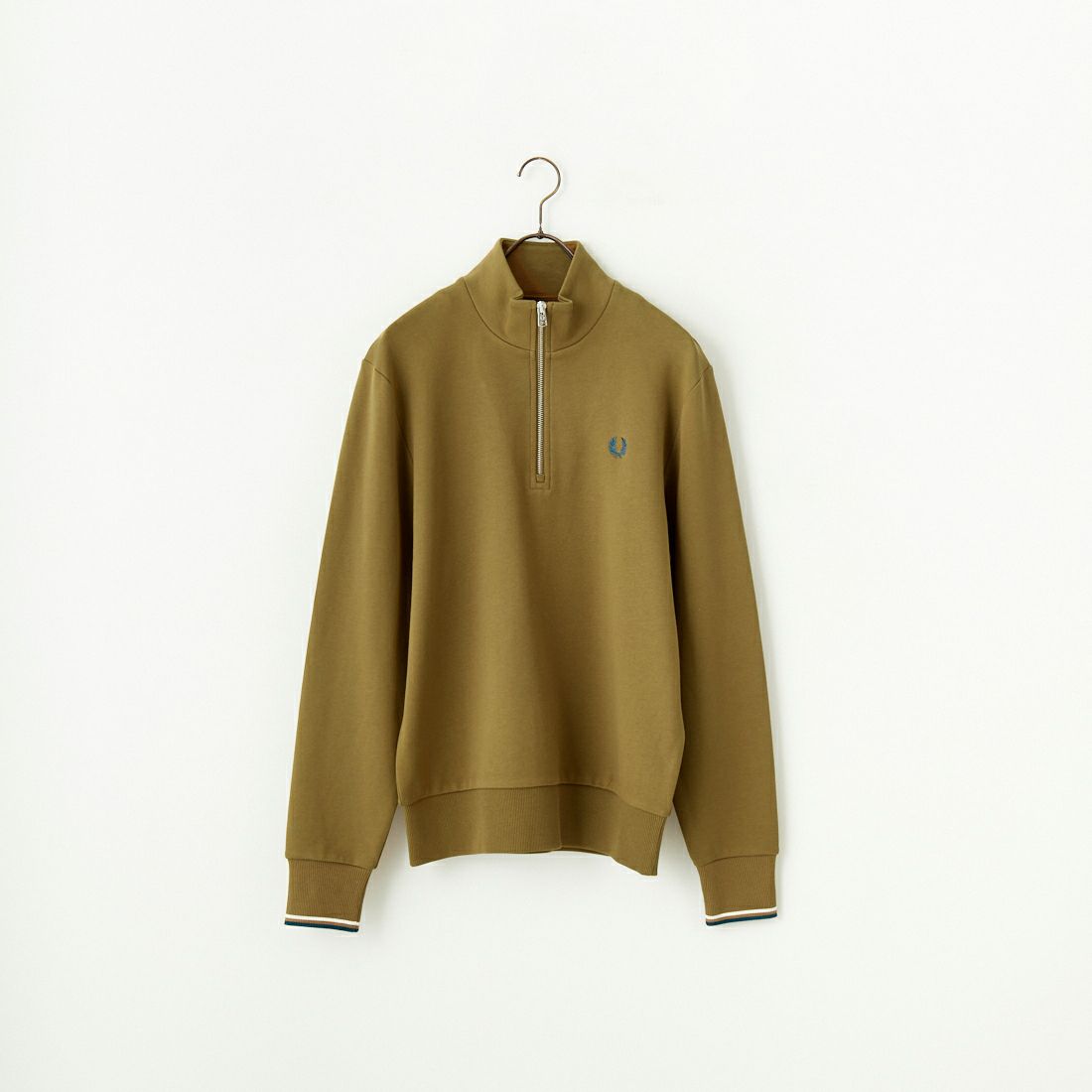 FRED PERRY [フレッドペリー] ワンポイントロゴ刺繍 ハーフジップスウェット [M3574] W50 PORRID