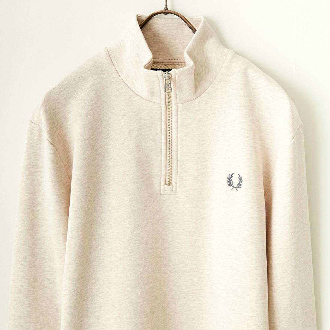 FRED PERRY [フレッドペリー] ワンポイントロゴ刺繍 ハーフジップスウェット [M3574] W50 PORRID