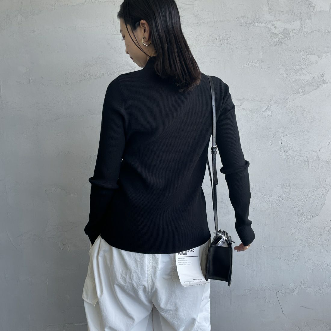 FRED PERRY [フレッドペリー] 別注 ワンポイントロゴ刺繍 リブニット 