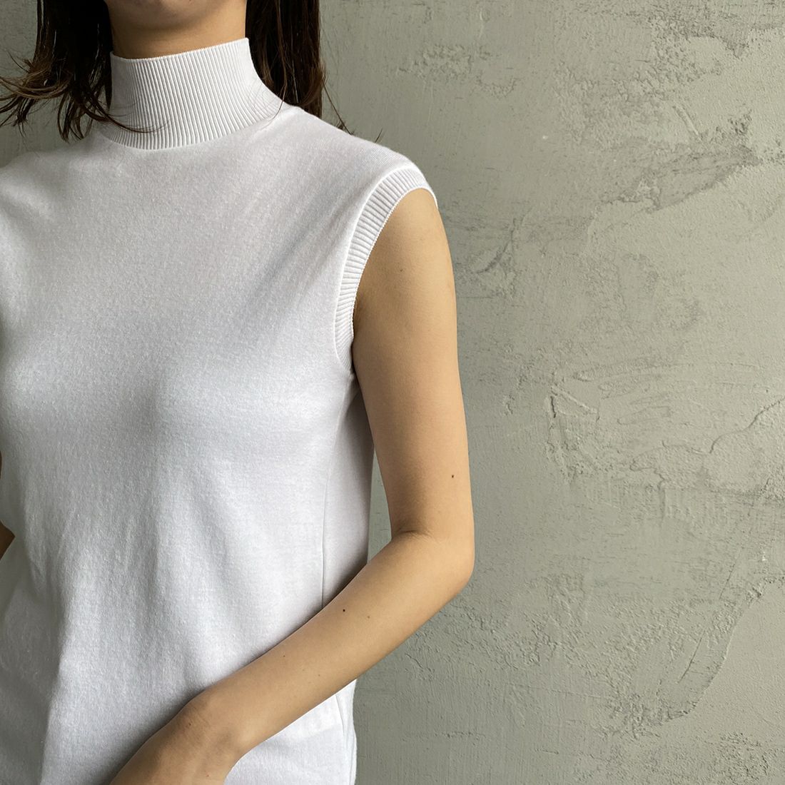 GICIPI [ジチピ] TITANIOモックネックノースリーブニットソー [2419P] BIANCO