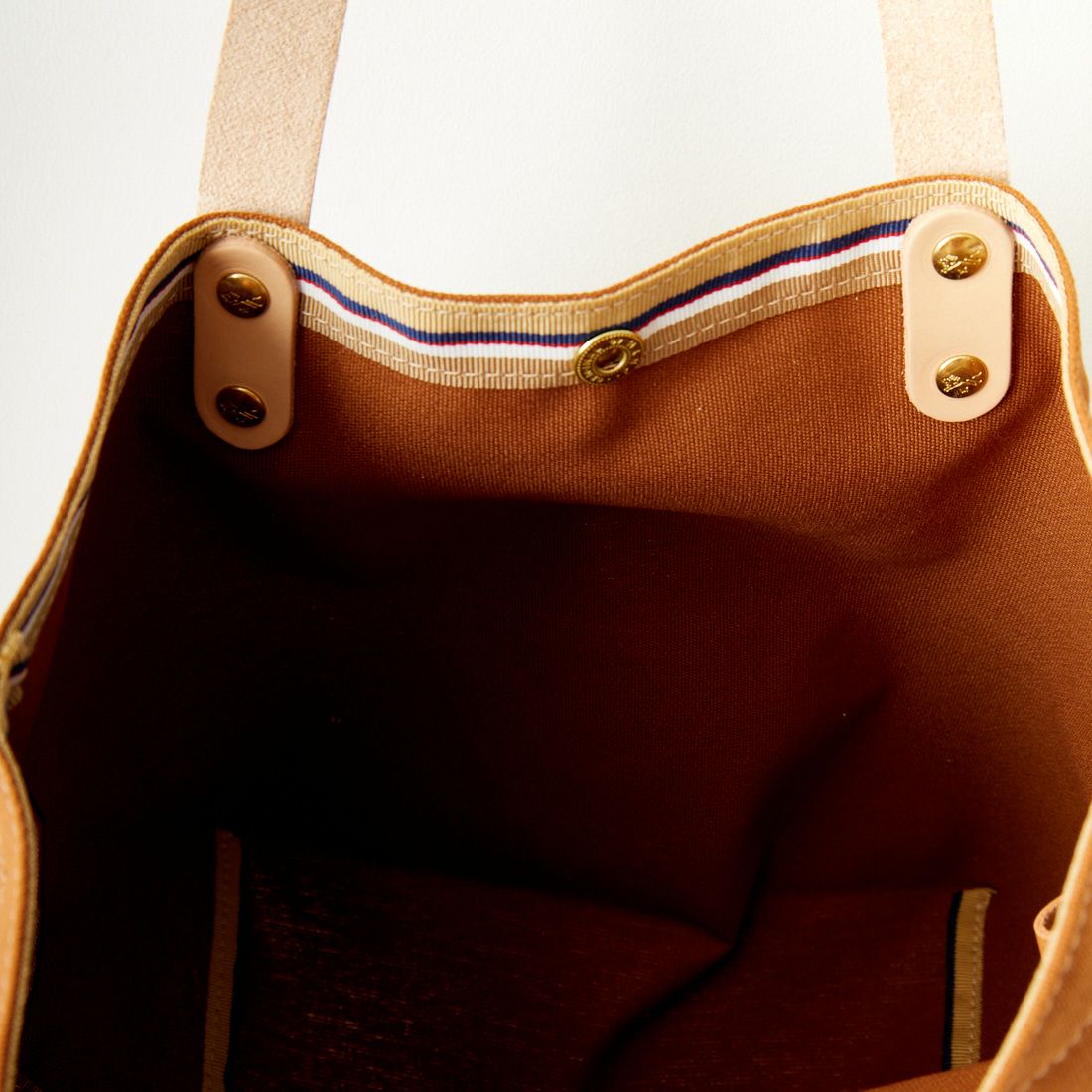 IL BISONTE [イルビゾンテ] レザーハンドルコットントートバッグ  