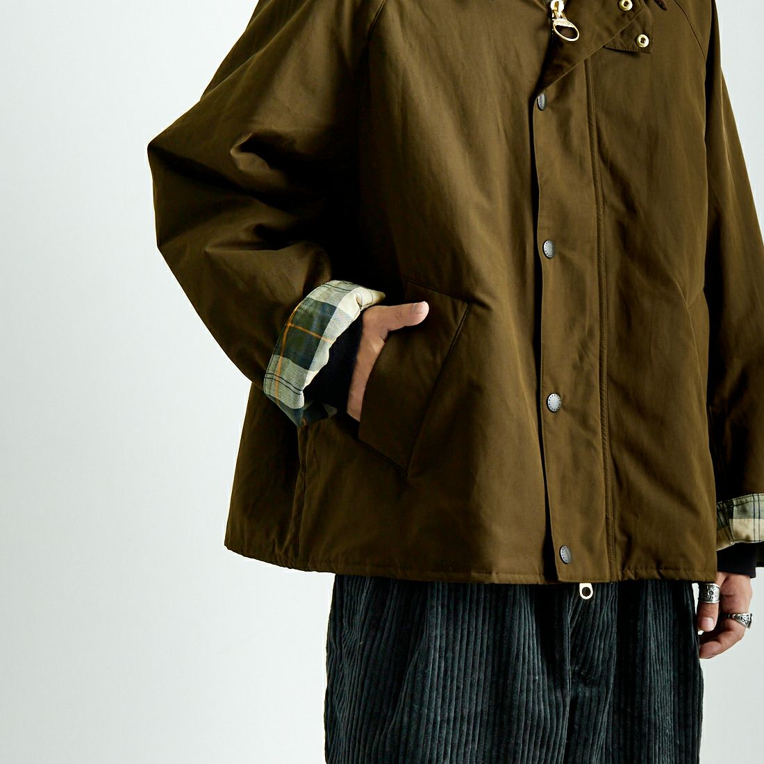 Barbour [バブアー] 別注 中綿入り TRANSPORT トランスポートジャケット [MCAS150-JF] SAGE