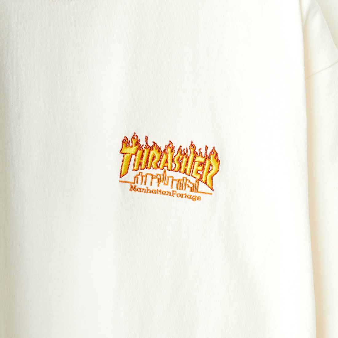 MANHATTAN PORTAGE [マンハッタンポーテージ] スラッシャーコラボ バックプリントショートスリーブTシャツ [24FW-MP-M584] 01 WHITE