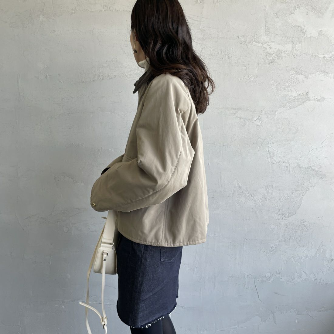 Barbour [バブアー] 別注 中綿入り SPEY スペイジャケット [MCAS151-JF] GRAY&&モデル身長：160cm 着用サイズ：34&&