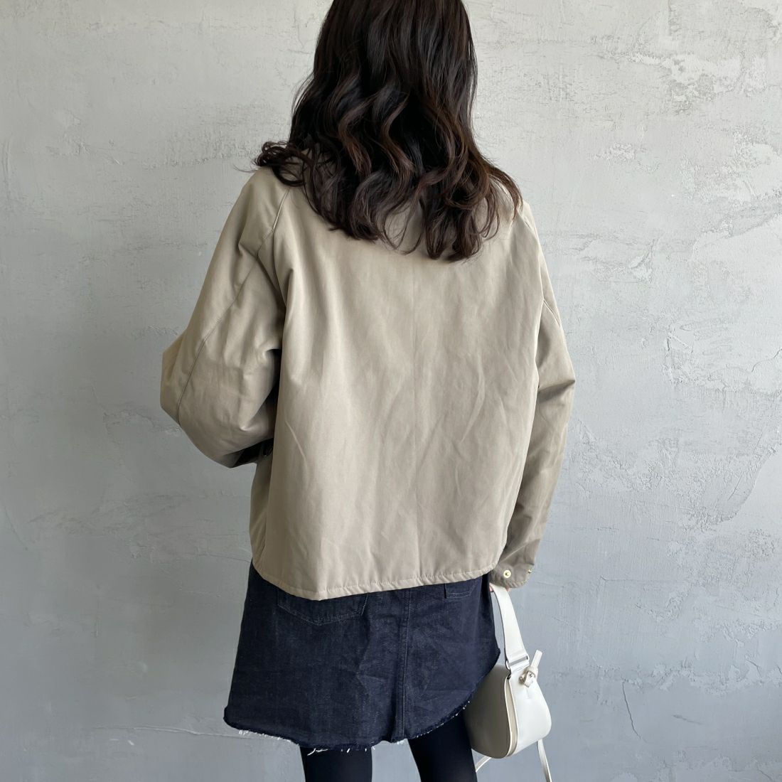 Barbour [バブアー] 別注 中綿入り SPEY スペイジャケット [MCAS151-JF] GRAY&&モデル身長：160cm 着用サイズ：34&&