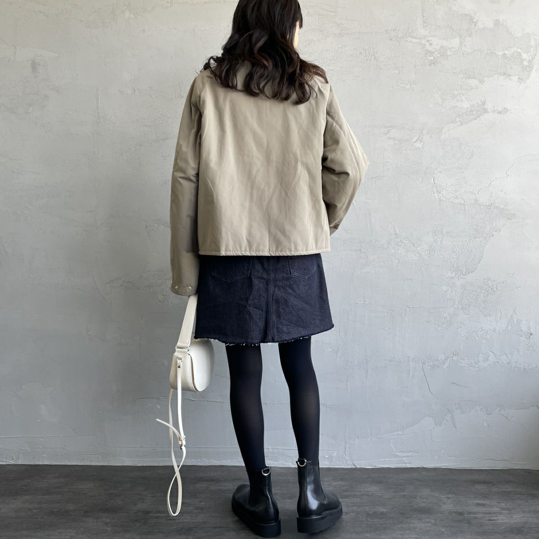 Barbour [バブアー] 別注 中綿入り SPEY スペイジャケット [MCAS151-JF] GRAY&&モデル身長：160cm 着用サイズ：34&&