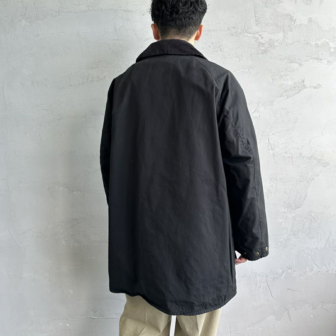 Barbour [バブアー] 別注 BEAUFORT ビューフォートジャケット [MCAS149-JF] BLACK &&モデル身長：168cm 着用サイズ：40&&