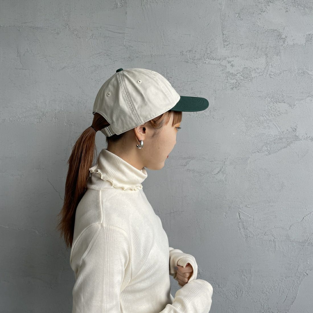 DANTON [ダントン] 6パネルバイカラーキャップ [DT-H0228TKC] IVORY/GREE