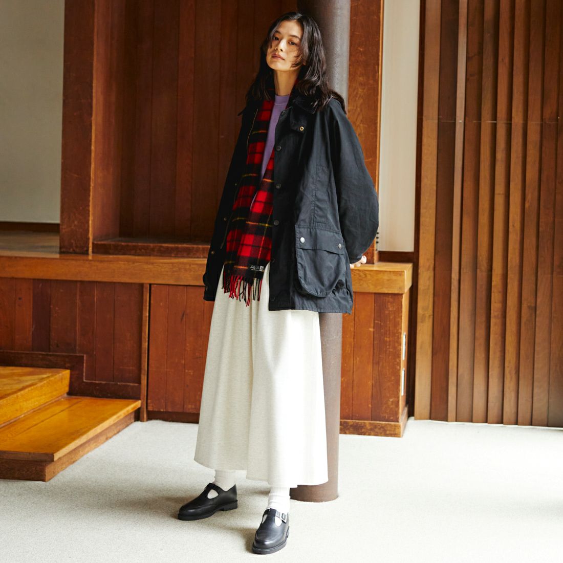 Barbour [バブアー] 別注 BEAUFORT ビューフォートジャケット [MCAS149-JF] BLACK&&モデル身長：172cm 着用サイズ：34&&