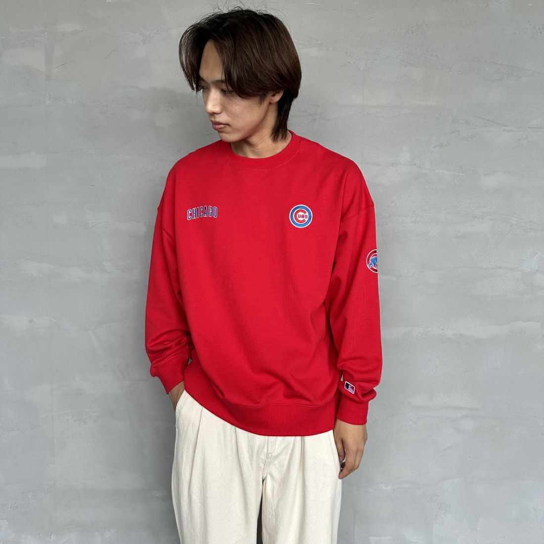 Fanatics [ファナティクス] 別注 MLBロゴ刺繍 クルーネックスウェット