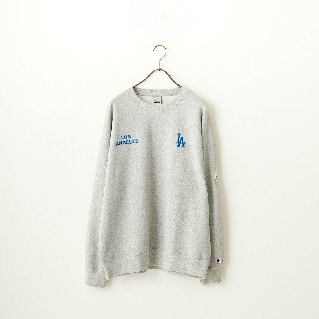 Fanatics [ファナティクス] 別注 MLBロゴ刺繍 クルーネックスウェット [OT0524FW0002-JF] GRY LA