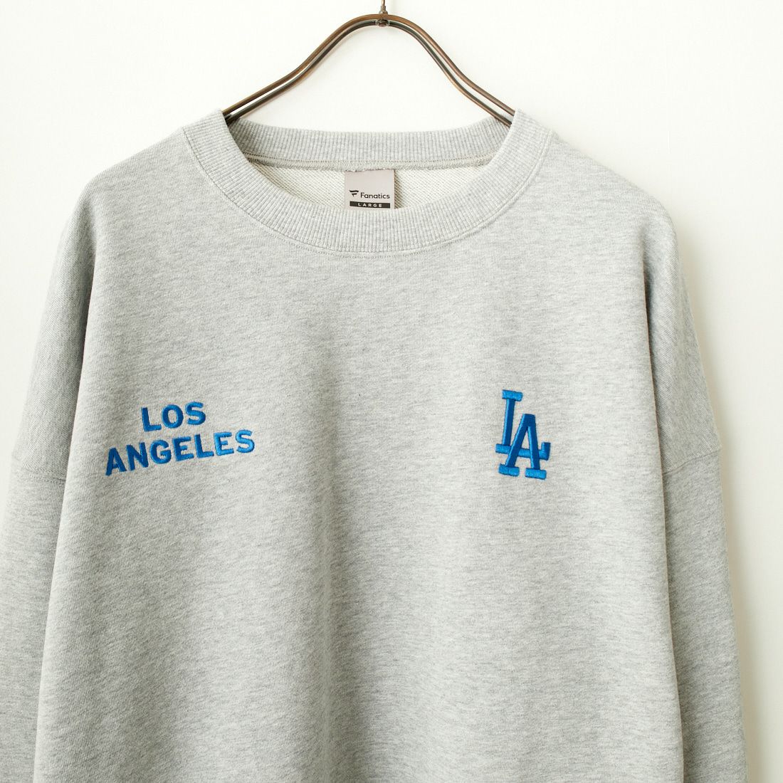 Fanatics [ファナティクス] 別注 MLBロゴ刺繍 クルーネックスウェット [OT0524FW0002-JF] GRY LA