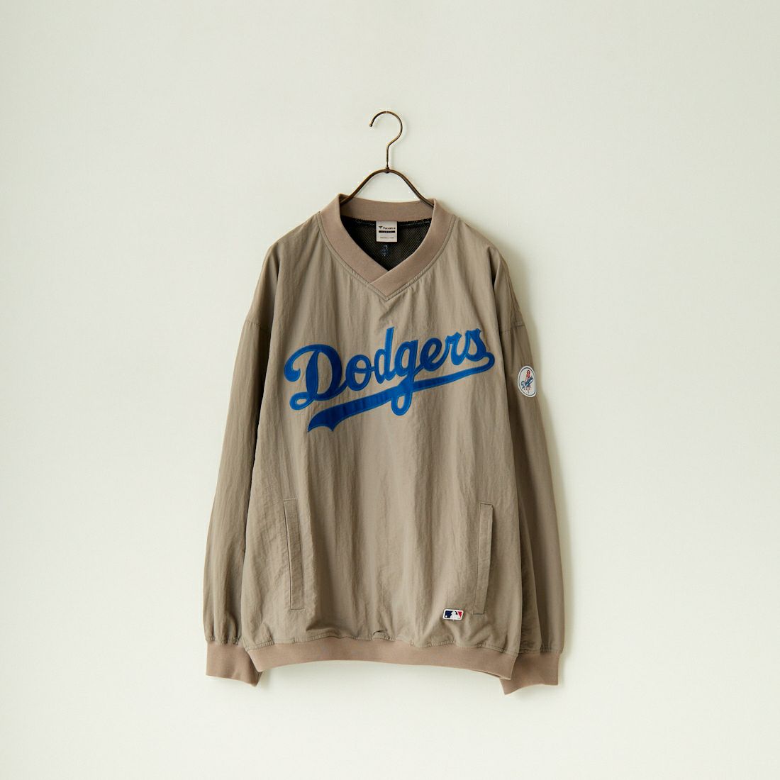 Fanatics [ファナティクス] 別注 MLBロゴ Vネックトレーニングジャケット [OT2224FW0001-JF] GRAY LA