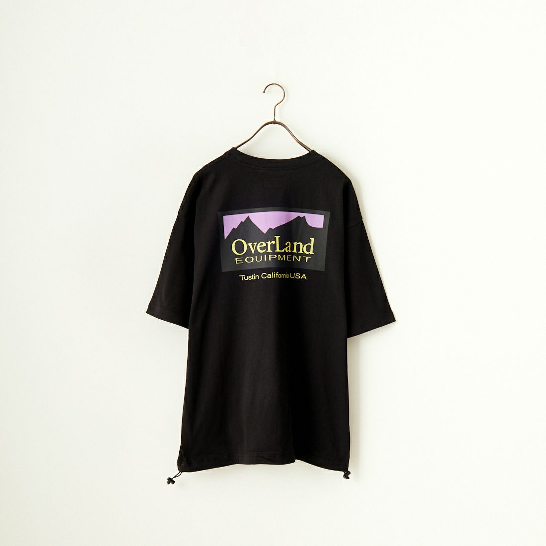 OverLand EQUIPMENT [オーバーランドイクイップメント] 別注 ブランドロゴ バックプリントTシャツ [OL1-CST-IN4-JF] BLACK