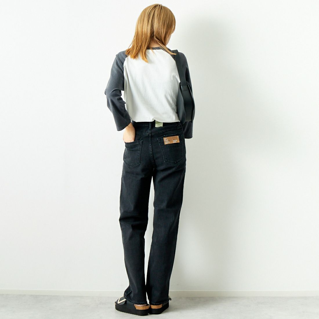 YANUK [ヤヌーク] ボーイズストレート LEA/レア [57142237] OBK &&モデル身長：167cm 着用サイズ：24&&