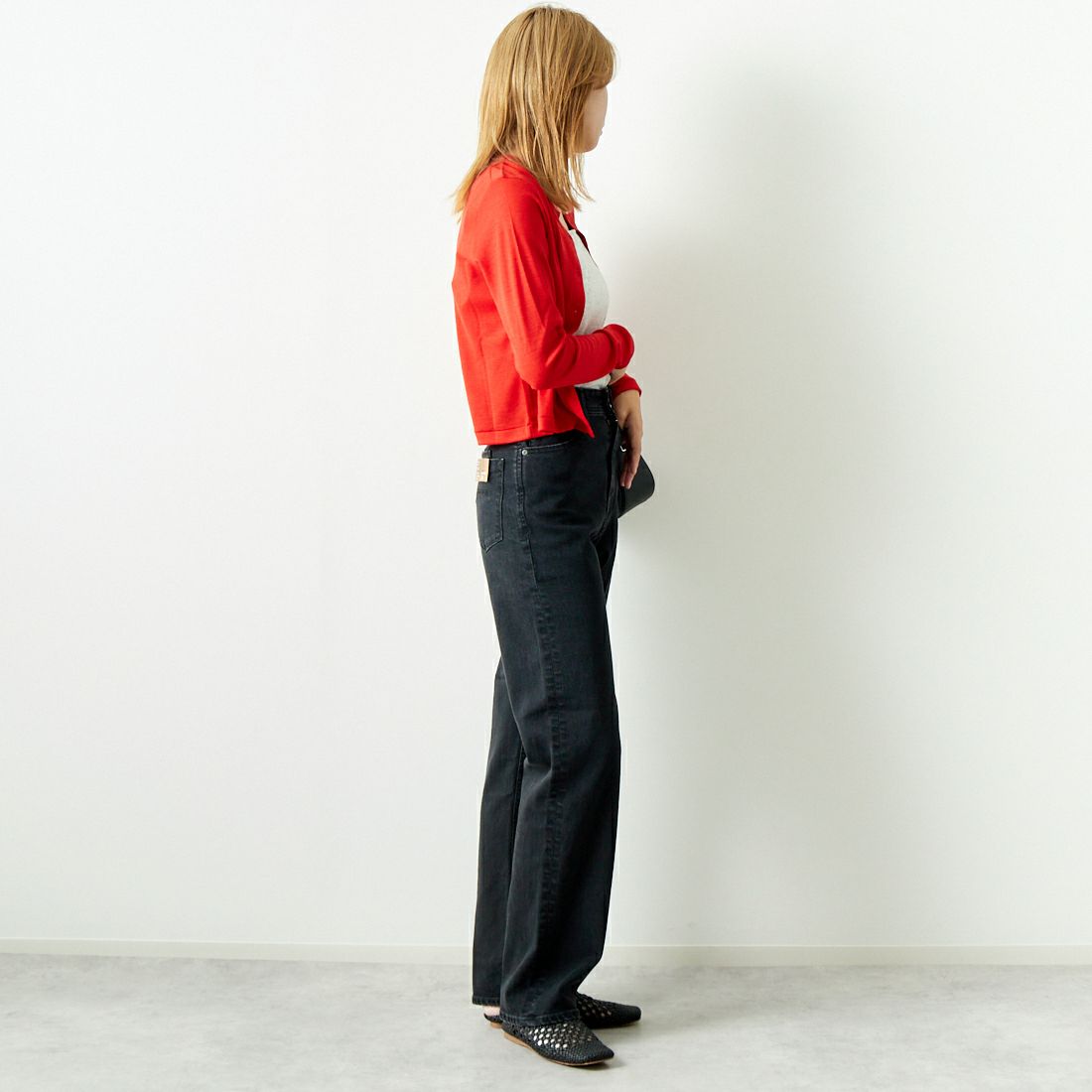 YANUK [ヤヌーク] ボーイズストレート LEA/レア [57142237] OBK &&モデル身長：167cm 着用サイズ：24&&