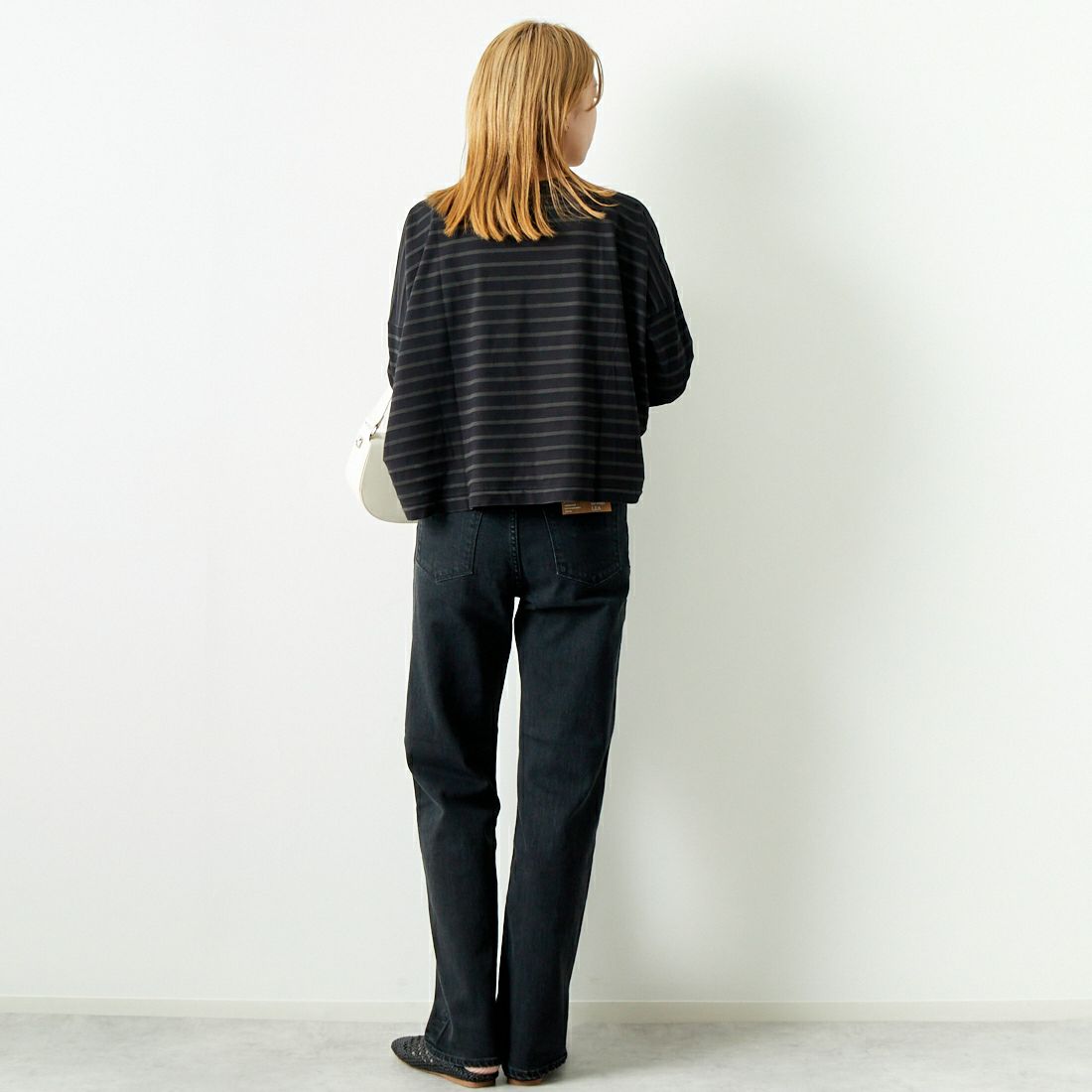 YANUK [ヤヌーク] ボーイズストレート LEA/レア [57142237] OBK &&モデル身長：167cm 着用サイズ：24&&