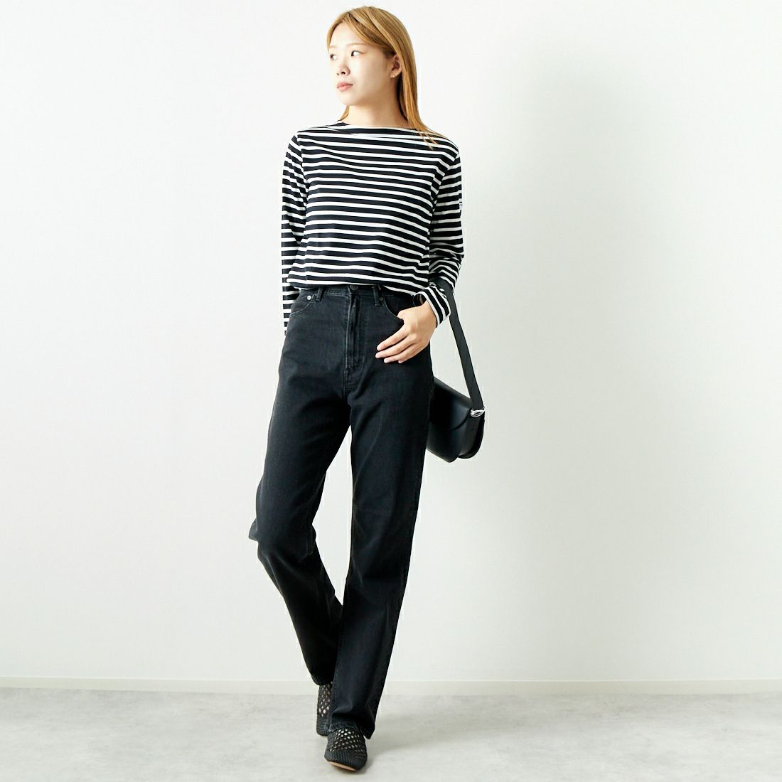 YANUK [ヤヌーク] ボーイズストレート LEA/レア [57142237] OBK &&モデル身長：167cm 着用サイズ：24&&