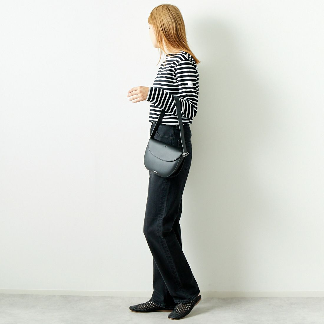 YANUK [ヤヌーク] ボーイズストレート LEA/レア [57142237] OBK &&モデル身長：167cm 着用サイズ：24&&